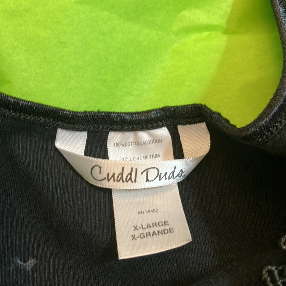 Cuddl Duds Black Sleeveless Shirt - XL - Picture 4 of 4